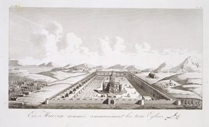 Echsmiazin, known as the Three Churches, from Voyages du Chevalier Chardin en Perse, et en autres Lieux d